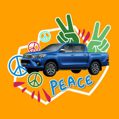ToyotaFamily peace toyota toyotafamily toyotahilux GIF