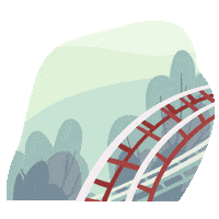 Roller Coaster Adventure Sticker by Posh Indonesia