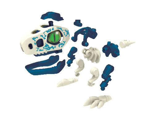 Sliverlit giphyupload robot puzzle dinosaur Sticker