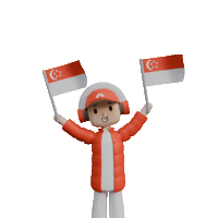 Singapore Flag Sticker by Bytebuddy