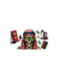 Skull Dinero Sticker