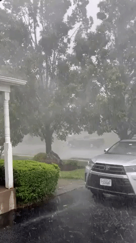 Driving Rain, Hail Lash Leesburg, Virginia