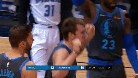 luka doncic hyped GIF by Bleacher Report