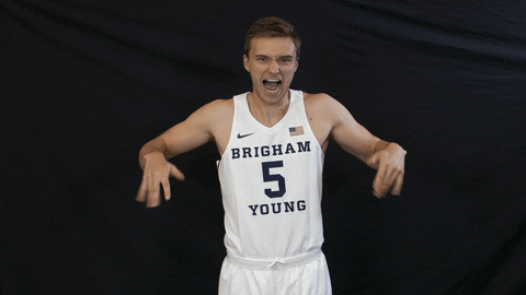 Byu Basketball Go Cougs GIF by BYU Cougars