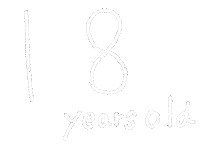 18 Years Old Font Sticker