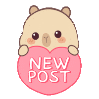 New Post Capybara Sticker