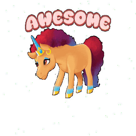 Awesome Sticker by Afro Unicorn