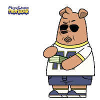 Celebration Dollars Sticker by Meme World of Max Bear