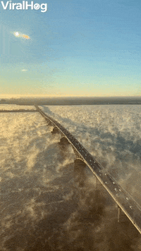 Mesmerizing Timelapse Over A Misty Saratov Bridge GIF by ViralHog