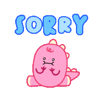 Sorry Cute Dino Sticker by DINOSALLY