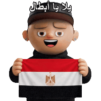 Lets Go Egypt Sticker by OneFootball Heads