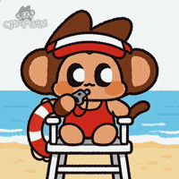 Life Guard Swimming GIF by Chimpers