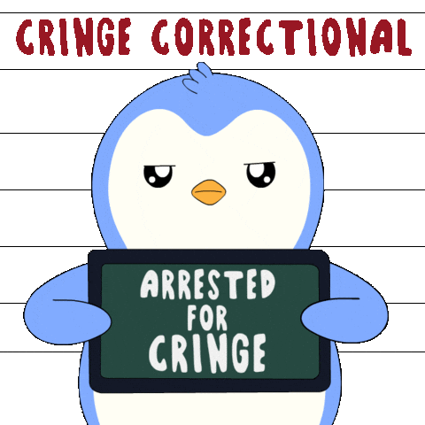 Penguin Cringe Sticker by Pudgy Penguins