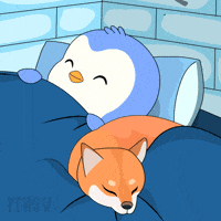 Best Friends Sleeping GIF by Pudgy Penguins