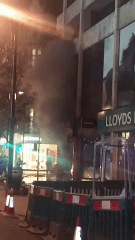Firefighters Battle Five-Story Building Fire in London's Mayfair