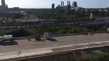 Semi-Truck Plows Through Protesters Gathered on Highway in Minneapolis
