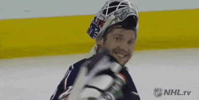 waving ice hockey GIF by NHL