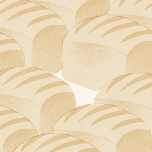 jeanniephan cat illustration bread loaf GIF