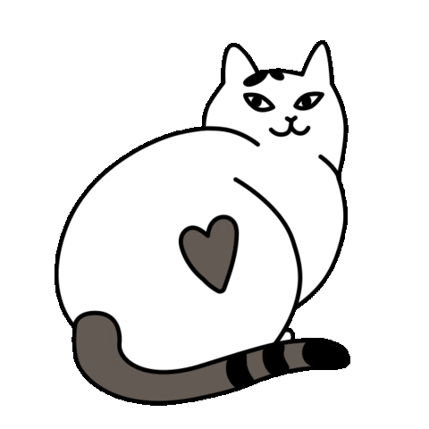Cat Love Sticker by Vucka