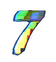 Glitch Numbers Sticker by #BASILIO