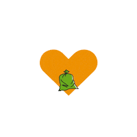 Heart Orange Sticker by Die Bremer Stadtreinigung