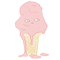 melting ice cream Sticker by molehill