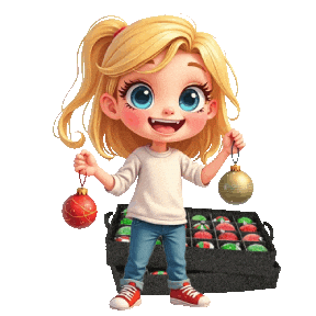 Boys Girls Christmas Ornaments Sticker