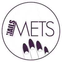 Nailsbymets logo flashing nailsbymets nails by mets Sticker