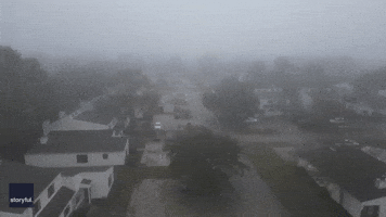 Drone Footage Captures Dense Fog