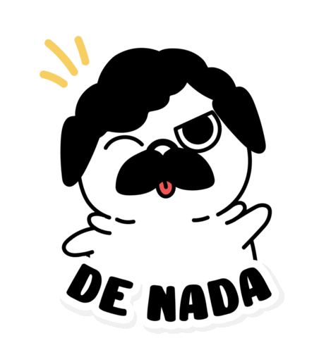 De Nada Youre Welcome Sticker by escobark.id