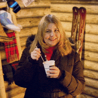 Sipping Hot Chocolate GIF by GIPHY IRL
