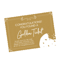 Golden Ticket Competition Sticker by Doughlicious
