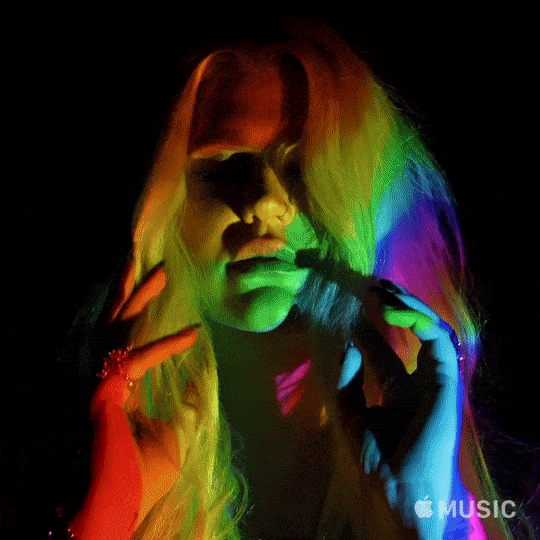 applemusic giphyupload rainbow yas kesha GIF