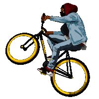 dirtyjokedesign bike fixie caballito dirtyjokedesign Sticker
