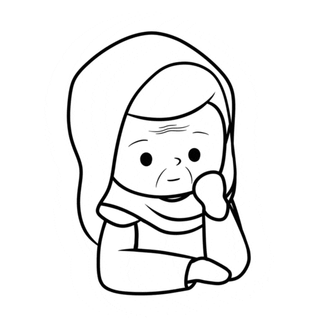 Tired Woman Sticker