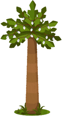 Palm Tree Christmas Sticker by University of South Carolina