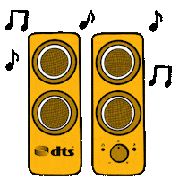 listen turn up Sticker by DTS