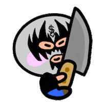 Rap Mask Sticker by U M M O