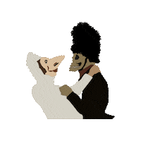 studiolawijt kiss couple mask jamesensor Sticker