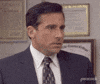The Office gif. Steve Carell as Michael wears a suit and angrily shouts, "No! No! God please! No! No!"