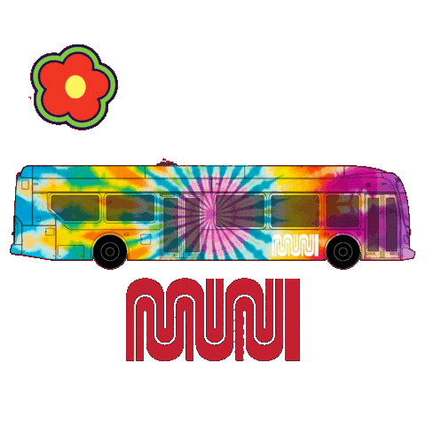 Grateful Dead Bus Sticker by SFMTA-Muni