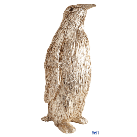 pier1 giphyupload christmas penguin gold Sticker