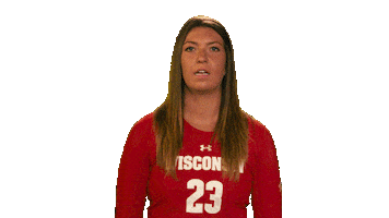 Wisconsin Volleyball Wow Sticker by Wisconsin Badgers