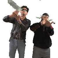 make it rain money Sticker by Big Beat Records