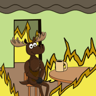 DoYouMoose giphyupload web3 moose this is fine GIF