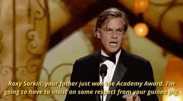 aaron sorkin acceptance speech GIF by The Academy Awards