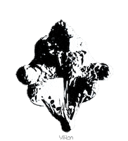 black and white 3d STICKER by Miron