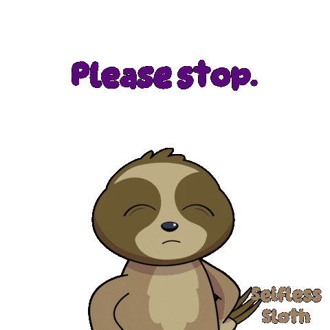 Sloth Stop It Sticker by VeeFriends