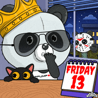 Scared Black Cat GIF by PandaPals