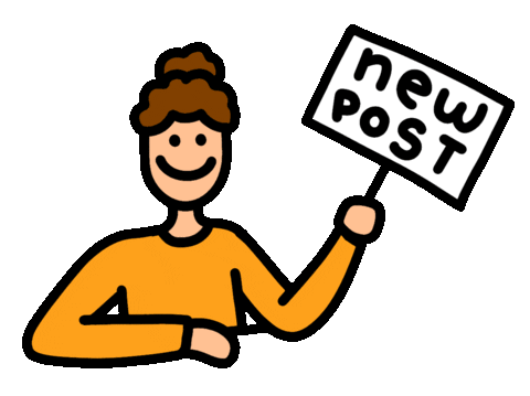 New Post Sticker by Andreea Illustration